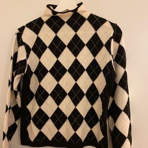 Burberry argyle mock neck XS/S